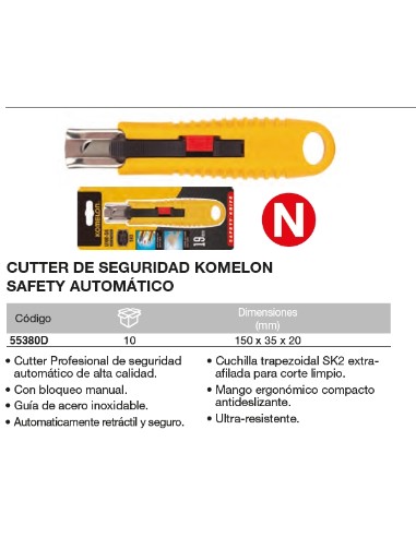 Cutter de seguridad "Komelon Safety" autom