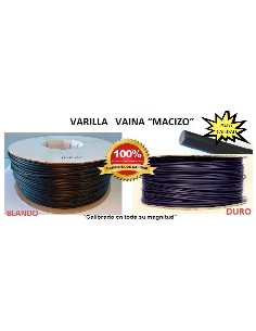 MACARRON VARILLA 5,5MM BLANDO 500Metros NEGRO Alta calidad, especial para confecionar con la maquina 2