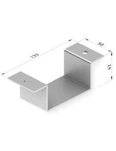 BRIDA PARED 80X40 ALUMINIO EN BLANCO IDEAL  2