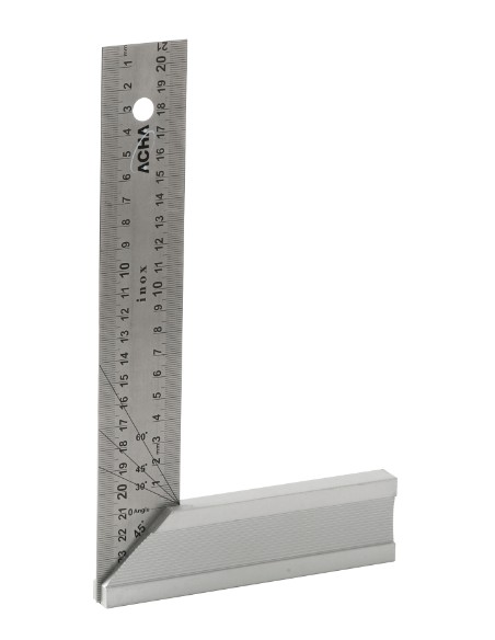 Escuadra de carpintero hoja inox. en mm.  250x150mm