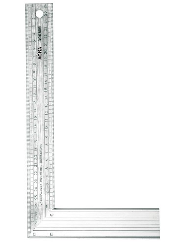 Escuadra de carpintero con base de aluminio y hoja flexible  250 x 120mm