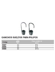 Gancho suelto para pulpo de sujeci