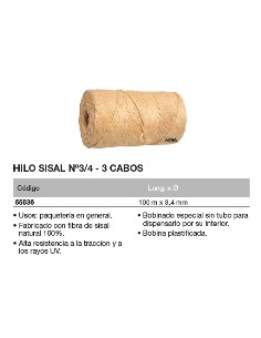 Bobina de hilo de sisal  n 2