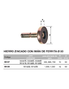 Nuez con mango de repuesto de acero zincado con im 2