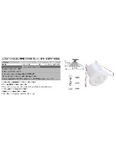 Detector de movimiento de techo mini - Empotrable 50x50x63 2