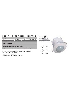 Detector de movimiento de techo 75x75x70 2