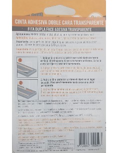 CINTA DOBLE CARA GORILLA 1,5 m X 25 mm TRANSPARENTE 2