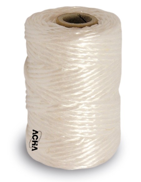 Bobina de cuerda de rafia blanca 1 Cabo. Biodegradable 450 m. x 2mm
