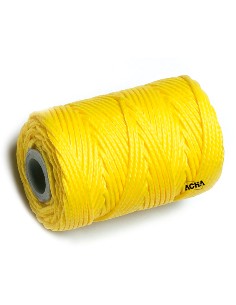 Bobina de cuerda de atirantar de polipropileno trenzado AMARILLO 50 m. x 1,5mm