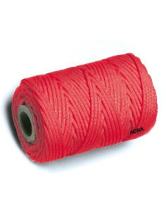 Bobina de cuerda de atirantar de polipropileno trenzado ROJO 50 m. x 1,7mm