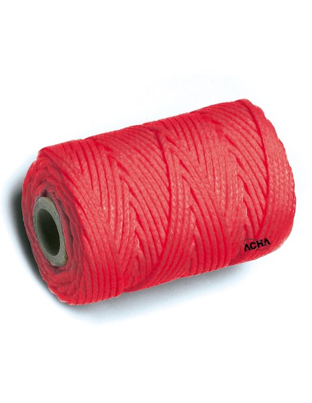 Bobina de cuerda de atirantar de polipropileno trenzado ROJO 100 m. x 1,7mm