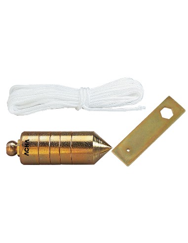 Plomada de acero zincada + Nuez de pletina 3.000grs