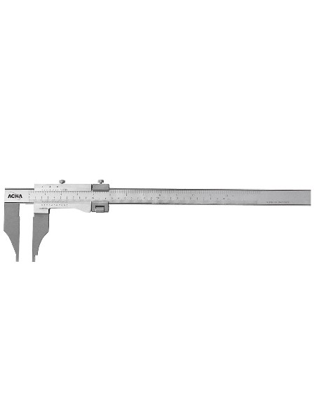 Calibre tipo tornero ajuste fino acero inox. cromado mate, templado 600 x Boca 200