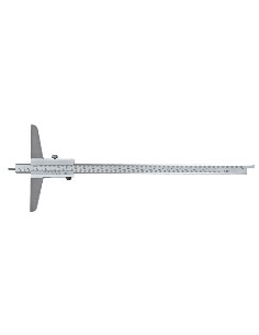 Calibre profundidad regla reversible. Puntas plana + de aguja 0-200 Puente 100
