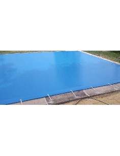 LONA PISCINA DE INVIERNO 5 X 8 METROS AZUL-NEGRA CON OLLAO INOXIDABLE SOLDADA CON ALTA FRECUENCIA Y CON TODOS SUS ACCESORIOS DE  2