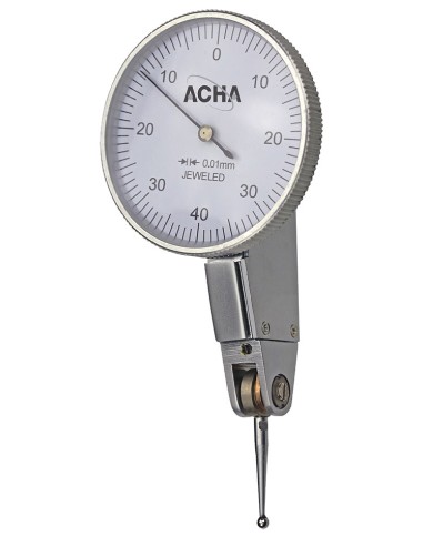 Reloj comparador con palpador largo orientable 1/0,01/