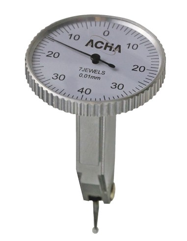 Reloj comparador vertical con palpador orientable 0,8 / 0,01 / 