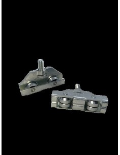 POLEA DOBLE CON RODAMIENTOS EN ACERO CON TORNILLO M8 PERFIL 140 2