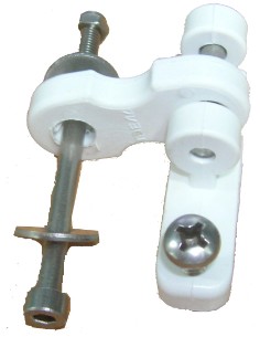 POLEA MOVIL PLASTICO BLANCA TIPO PATITO< 2