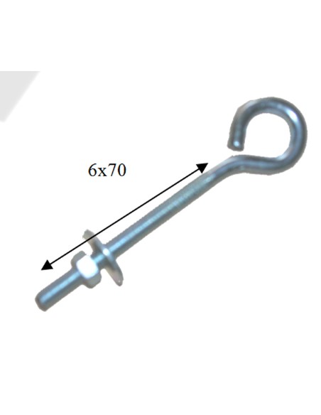 HEMBRILLA CERRADA M6X70MM C/TUERCA ARAND