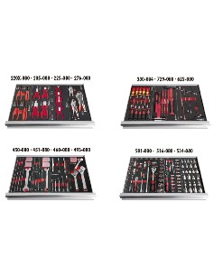 4 CAJONES CARRO TALLER 162 HERRAMIENTAS