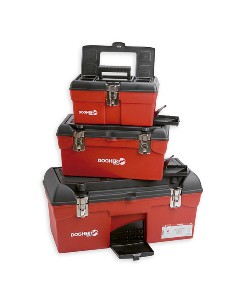 CONJUNTO 3 CAJAS HTAS.PLAS. CIERRE METAL