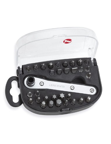 ESTUCHE PUNTAS ATOR&LLAVE CARRACA 32PZAS