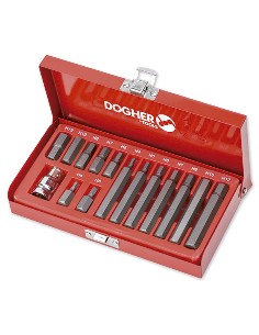 ESTUCHE PUNTAS10MM HEXAGONALES 15PCS