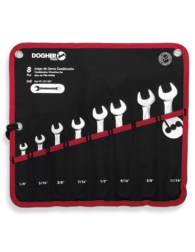 BOLSA NYLON 8 LLAVES COMBINADAS SAE
