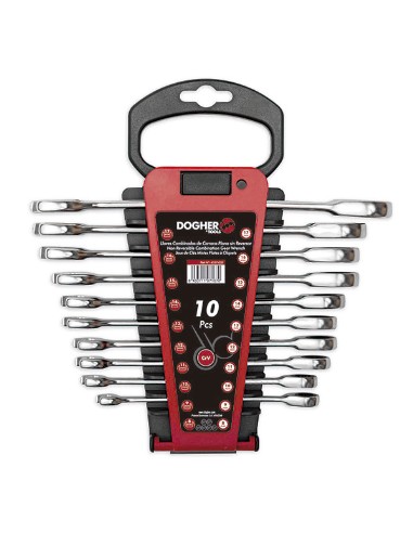 JUEGO 10 PCS COMB. CARRACA PLANA SIN REV