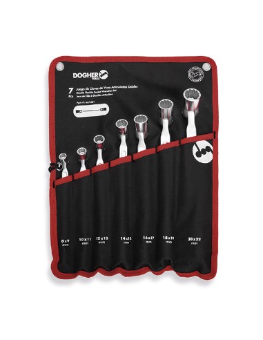 BOLSA 7 LLAVES DE VASO ARTICULADA DOBLE