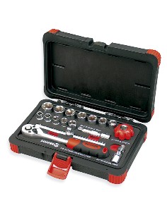 MALETIN VASOS HEX 3/8 17 PZAS