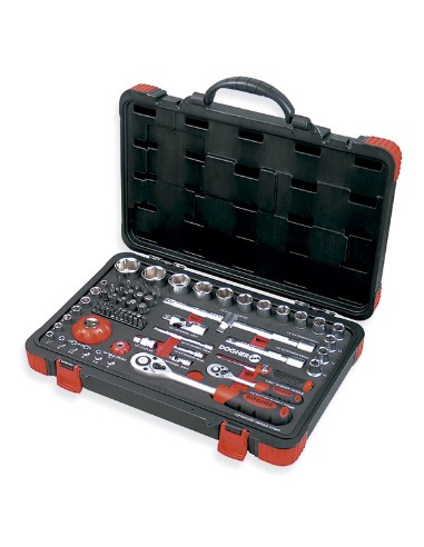 MALETIN MIXTO VASOS HEX 1/4&1/2 76PZAS