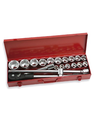 ESTUCHE METALICO 20 PZAS VASOS HEX 3/4