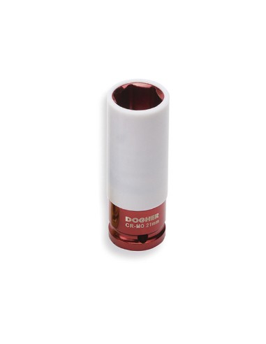 VASO IMPACTO HEXAGONAL 1/2 ROJO 21MM