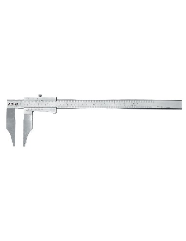 Calibre tipo tornero acero inox. cromado mate, templado 400 x Boca 200