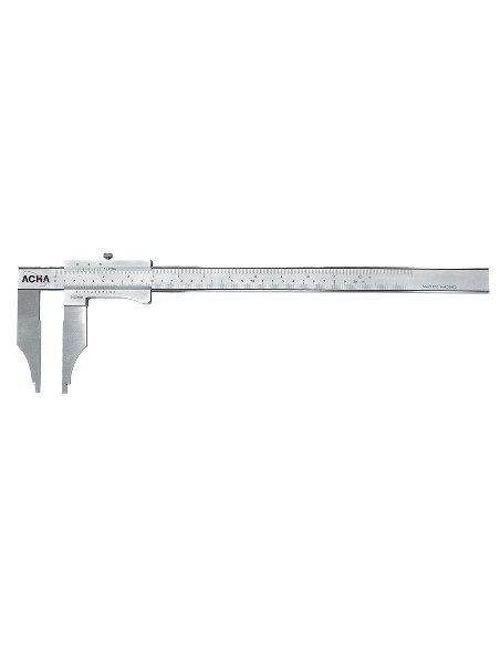 Calibre tipo tornero acero inox. cromado mate, templado 400 x Boca 200