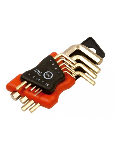 Juego de 10 llaves hexagonales en pulgadas