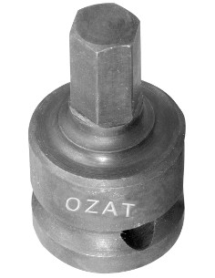 1" Vaso de impacto. Punta hexagonal