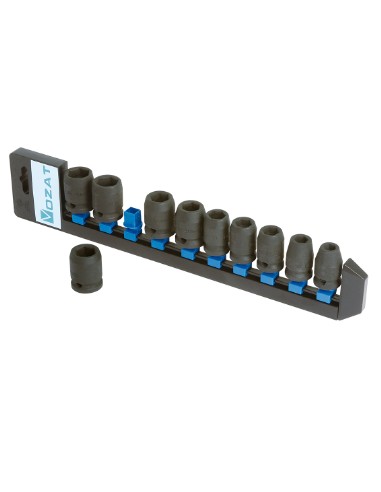 1/2" Regleta con 10 Vasos de impacto