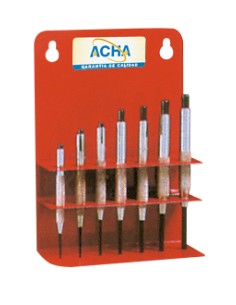 Juego de 7 botadores con mango moleteado de peque