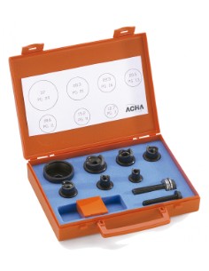 Estuche con juego de 6 perforadores de chapa