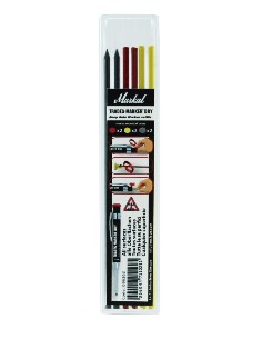 Pack 6 minas grafito+colores para portaminas TRADES MARKER DRY