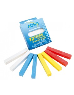 Caja Paquete de 12 tizas de yeso "ACHA" (104)