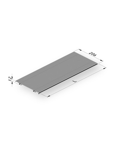 PERFIL TEJADILLO ALUMINIO BLANCO 5 M<