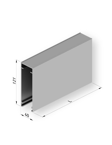 PERFIL GUIA CORTAVIENTOS ALUMINIO BLANCO 4 METROS