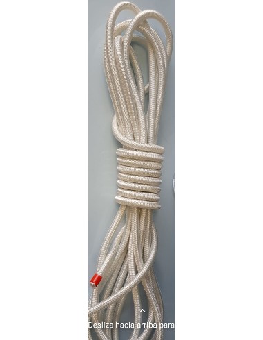 CUERDA ELASTICA POLIESTER BLANCA MADEJA 10 M - 8MM