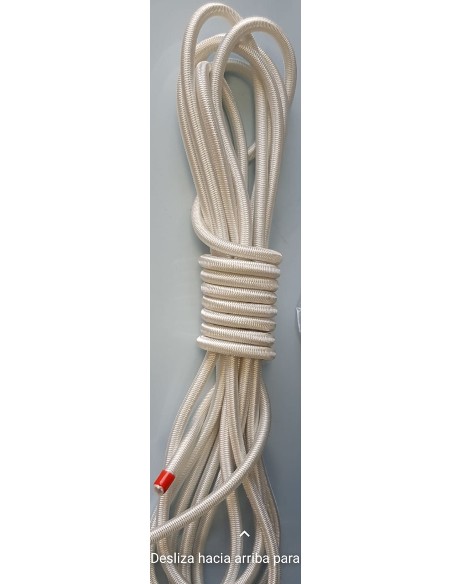CUERDA ELASTICA POLIESTER BLANCA DE 8 - MADEJA 10 M
