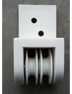 POLEA DOBLE NYLON EJE INOXIDABLE 2