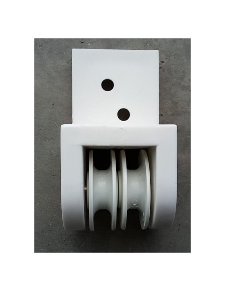 POLEA DOBLE NYLON EJE INOXIDABLE